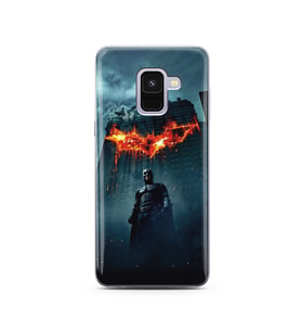 Batman Tasarım Süper Şeffaf Silikon Telefon Kılıfı Samsung A8 (2018)  