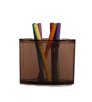 71088TX-0002K	KALEMLİK KAHVERENGİ OVAL AKRİLİK  OFİS GERECİ 10X13X5CM