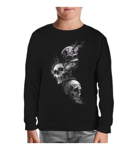 Smoky Heads Siyah Çocuk Sweatshirt