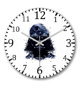 Darth Wars Duvar Saati Bombeli Gercek Cam