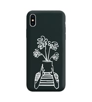 Iphone Xs Max Çizgi Tasarımlı Siyah Lansman Telefon Kılıfı
