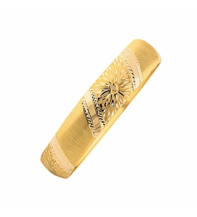 14 Ayar Altın Şarnelli Bilezik Güneş Model 10 Gram