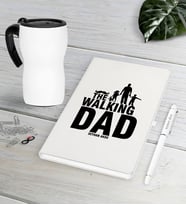 BK Gift Kişiye Özel The Walking Dad Beyaz Defter Kalem Termos Mug Seti-1 (Model 1)