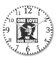 One Love Bob Marley Duvar Saati Bombeli Gercek Cam