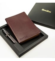 İsme Özel Scrikss Deri Defter ve Kalem Set