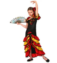 İspanyol Dansçı Kız Çocuk Kostümü