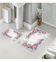 Banyo Halısı Ikili Klozet Takımı Kaymaz Tabanlı (60 xm x 100 cm + 40 cm x 60 cm) 