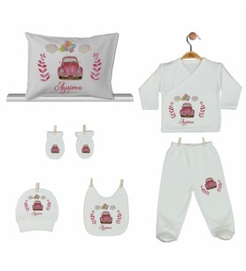 Pia Baby GL 2010 İsme Özel Arabalı Yastık Zıbın Set