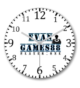 Evan Games 88 Player One Duvar Saati Bombeli Gercek Cam
