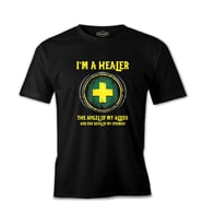 World of Warcraft - The Healer Siyah Erkek Tshirt