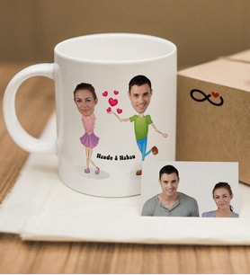 BK Gift Kişiye Özel Karikatür Beyaz Kupa Bardak  4