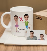 BK Gift Kişiye Özel Karikatür Beyaz Kupa Bardak  4