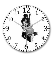 Guitarrista Slash 2 Duvar Saati Bombeli Gercek Cam
