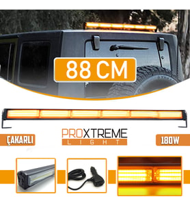 Cob 6 COB Led 180W Çakarlı Off Road Led Bar Kumandalı Su Geçirmez