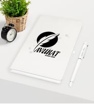 BK Gift Kişiye Özel Avukat Temalı Beyaz Defter Kalem Seti - 12