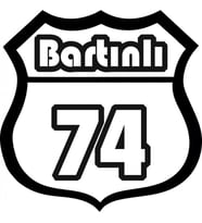 74 Numara Bartınlı Sticker Araba Yapıştırma