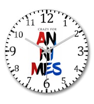 Crazy For Annımes Animes Duvar Saati Bombeli Gercek Cam