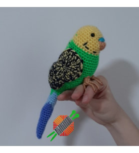 Amigurumi Kuş  Muhabbet Kuşu (Çok Renkli)