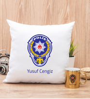 Polis Logolu Yastık ve Gold Kupa Bardak