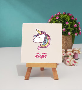 Unicorn Tasarımlı Kişiye Özel Unicorn Dekoratif Taş Baskı
