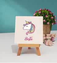 Unicorn Tasarımlı Kişiye Özel Unicorn Dekoratif Taş Baskı