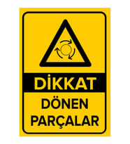 MIGNATIS - Dikkat Dönen Parçalar Levhası - Sac Malzeme 25x35cm