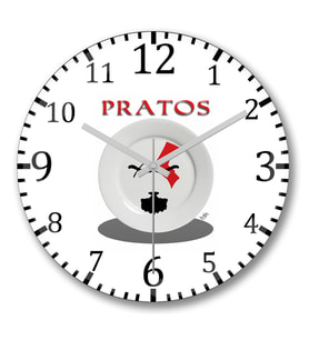 Pratos Duvar Saati Bombeli Gercek Cam