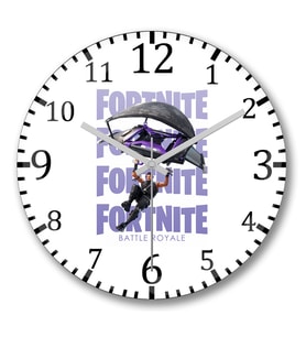 Fortnite Skin Twitch Prime Duvar Saati Bombeli Gercek Cam