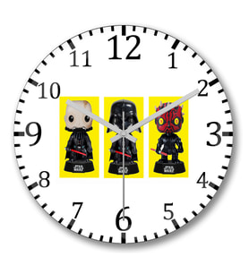 Star  Wars  Duvar Saati Bombeli Gercek Cam