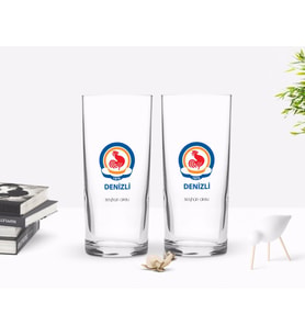 BK Gift Kişiye Özel Renkli Baskılı Denizli Tasarımlı Turistik İkili Rakı Bardağı Seti-1 (Beyaz)