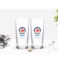 BK Gift Kişiye Özel Renkli Baskılı Denizli Tasarımlı Turistik İkili Rakı Bardağı Seti-1 (Beyaz)