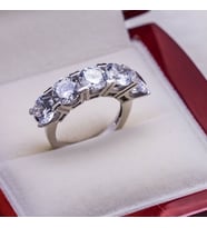 925 Ayar Gümüş Beştaş Bayan Yüzük Model 18
