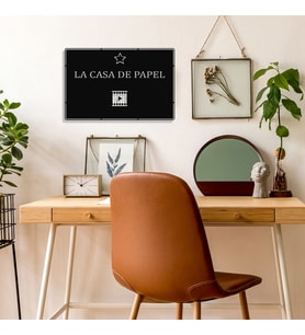 New Jargon - Benim Favori Dizim La Casa De Papel Tasarım Metal Tablosu 50x32cm (Siyah)