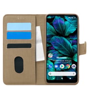 Microsonic General Mobile GM 20 Kılıf Fabric Book Wallet Gold