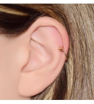 Tragus Kalpli Altın Kıkırdak Küpe