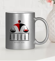 BK Gift Kişiye Özel Mesleki Avukat Gümüş Yaldızlı Kupa Bardak  8