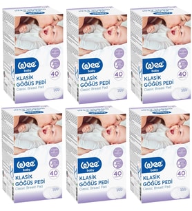 Wee Baby Klasik Göğüs Pedi (40 Lı) 240 Adet (6Pk*40)