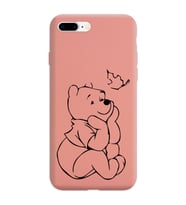 Iphone 8 Plus Çizgi Tasarımlı Pudra Lansman Telefon Kılıfı