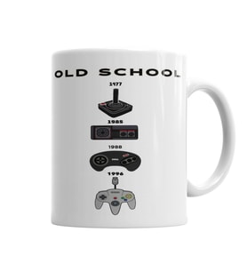 Old School Gamer Kupa Bardak Porselen
