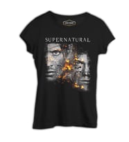 Supernatural - Winchester Siyah Kadın Tshirt