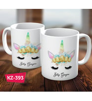 Kişiye Özel İsimli Unicorn Kız Çocuğa Hediye Kupa Bardak