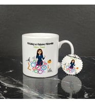Metalurji ve Malzeme Mühendisi Kupa Bardak ve Anahtarlık Set 002