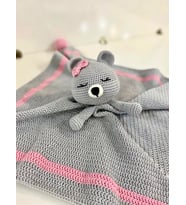 Amigurumi Uyku Battaniyesi Tatlı Ayıcık (Krem)