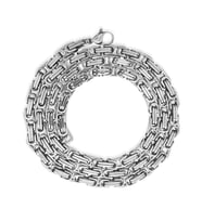 Silver Renk Kalınlık 5 mm 317L Çelik Kral Zincir (Çok Renkli)