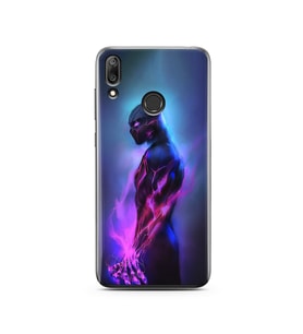 Black Panter Tasarım Süper Şeffaf Silikon Telefon Kılıfı Huawei Y7 2019