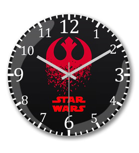 Star Wars Duvar Saati Bombeli Gercek Cam (2)