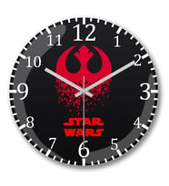 Star Wars Duvar Saati Bombeli Gercek Cam (2)