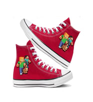 Minecraft Unisex Canvas Ayakkabı (Kırmızı)