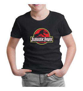 Jurassic Park - Shadow Siyah Çocuk Tshirt