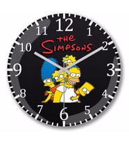 Os Simpsons Duvar Saati Bombeli Gercek Cam